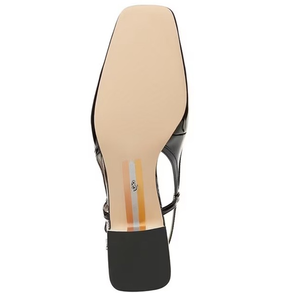 Sam Edelman Tracie Patent Buckle Detail Slingback Pumps size 9 Black in box - Picture 8 of 14